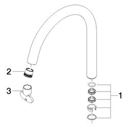 Dornbracht Auslauf für Waschtisch Stand, 167mm, 4,54l/min, Chrom, 9028223200... DORNBRACHT-90282232001-00 4029011834110 (Abb. 1)