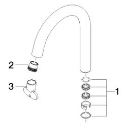 Dornbracht Auslauf für Waschtisch Stand, 120mm, 5,7l/min, Chrom, 90282232100... DORNBRACHT-90282232100-00 4029011834141 (Abb. 1)