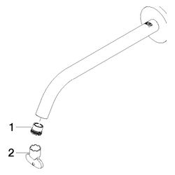 Dornbracht Waschtisch-Wandauslauf, 250mm, 5,7l/min, Chrom, 90282232400-00... DORNBRACHT-90282232400-00 4029011833960 (Abb. 1)