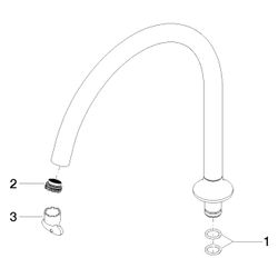 Dornbracht Auslauf für Wanne Stand, 304mm, 25,2l/min, Dark Platinum gebürste... DORNBRACHT-90282232700-99 4029011824166 (Abb. 1)