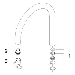 Dornbracht Auslauf, 165mm 4,54l/min, Chrom, 90282235001-00... DORNBRACHT-90282235001-00 4029011866876 (Abb. 1)