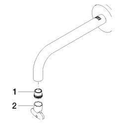Dornbracht Auslauf für Waschtisch Wand, 190mm, 5,7l/min, Chrom, 90282235100-... DORNBRACHT-90282235100-00 4029011866906 (Abb. 1)