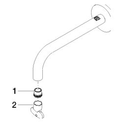 Dornbracht Auslauf für Waschtisch Wand, 190mm, 4,54l/min, Chrom, 90282235101... DORNBRACHT-90282235101-00 4029011866937 (Abb. 1)