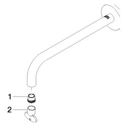 Dornbracht Waschtisch-Wandauslauf, 250mm, 5,7l/min, Chrom, 90282235200-00... DORNBRACHT-90282235200-00 4029011866968 (Abb. 1)