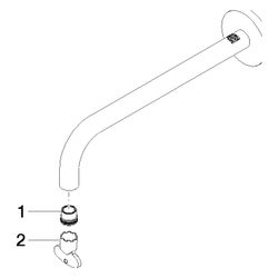 Dornbracht Waschtisch-Wandauslauf, 250mm, 4,54l/min, Chrom, 90282235201-00... DORNBRACHT-90282235201-00 4029011866999 (Abb. 1)