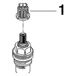Dornbracht Oberteil linksschließend, 1/2", 9090031300090... DORNBRACHT-9090031300090 4029011398988 (Abb. 1)