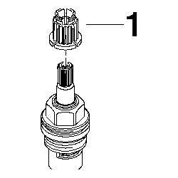 Dornbracht Oberteil, rechtsschließend, 1/2", verlängert 7mm, 9090031330090... DORNBRACHT-9090031330090 4029011399251 (Abb. 1)