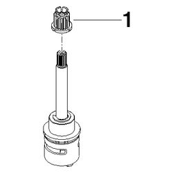 Dornbracht Umstellung 180 Grad, D 29x103mm, 9090031610090... DORNBRACHT-9090031610090 4029011518461 (Abb. 1)