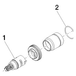 Dornbracht Temperieroberteil, 180 Grad mit Verschraubung, 9090031690190... DORNBRACHT-9090031690190 4029011833052 (Abb. 1)