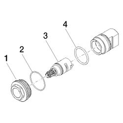 Dornbracht Temperieroberteil für Lifetime progressiv, 180 Grad mit Verschraub... DORNBRACHT-9090031690290 4029011856174 (Abb. 1)