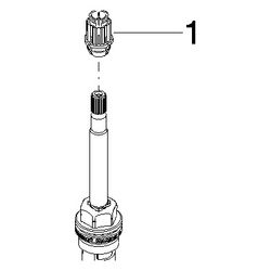Dornbracht Oberteil linksschließend ungebremst G 1/2", 9090032040090... DORNBRACHT-9090032040090 4029011661129 (Abb. 1)