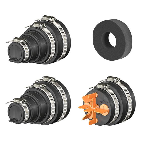 Doyma Mantelrohrendstopfen Quadro-Secura 2704, 1x XLWL 23-40mm, 12-16mm, 2x 7-13mm, 2x 5-7mm, DN 90, 299070492550