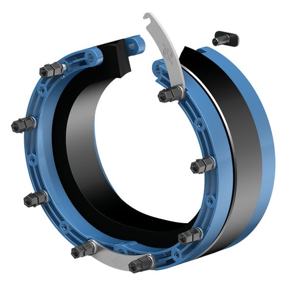 Doyma Dichtungseinsatz Curaflex Nova Uno/T, DN 300, 209-212mm, EPDM, V4A, 188221030040