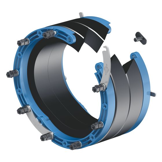 Doyma Dichtungseinsatz Curaflex Nova Uno/breit/T, DN 100, 46-52mm, EPDM, V4A, 188705010040