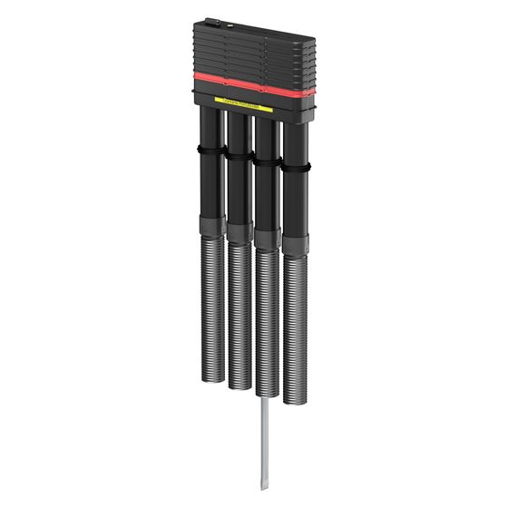 Doyma Mehrsparten-Hauseinführung Quadro-Secura Nova R4-R, 4x DN 90, 3m, Grau/Schwarz, Kunststoff, 227009054013
