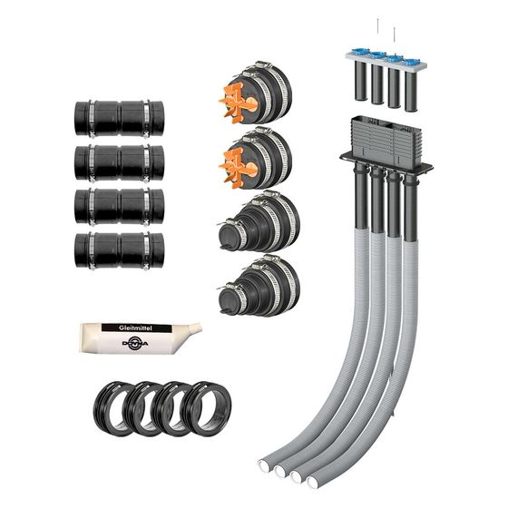 Doyma Mehrsparten-Hauseinführung Quadro-Secura All Inclusive, 10m, Kunststoff