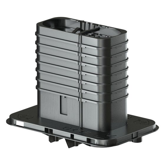 Doyma Mehrsparten-Hauseinführung Quadro-Secura Nova R2-R, 2x DN 90, 15m, Grau/Schwarz, Kunststoff, 227009052015