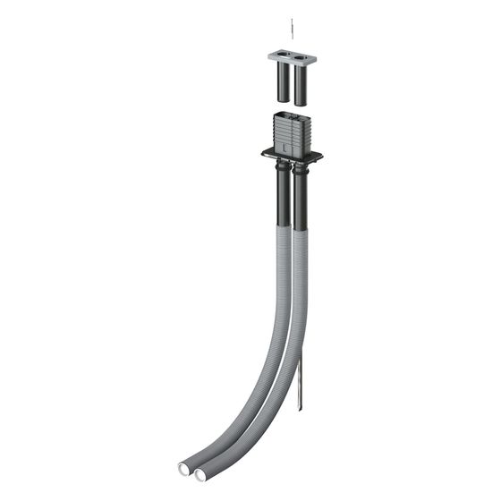 Doyma Mehrsparten-Hauseinführung Quadro-Secura Nova R2, 1x Wasser 32-50mm, 1x XLWL, 2x DN 90, 6m, Kunststoff, 222710052016