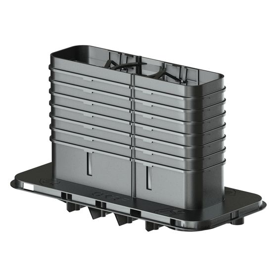 Doyma Mehrsparten-Hauseinführung Quadro-Secura Nova R3-R, 3x DN 90, 6m, Grau/Schwarz, Kunststoff, 227009053016
