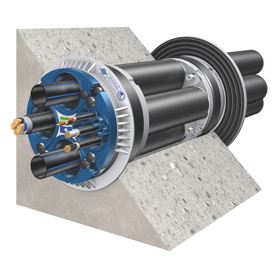 Doyma Mehrsparten-Hauseinführung Quadro-Secura Nova 1-M, DN 200, 199-204mm, 190-550mm, Kunststoff, 251003100000