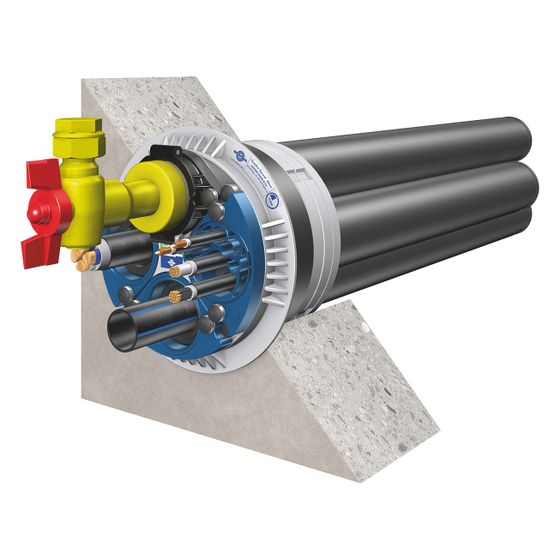 Doyma Mehrsparten-Hauseinführung Quadro-Secura Nova 3, DN 200, 90-150mm, Kunststoff, 243100000000