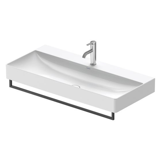 Duravit Universal Handtuchhalter 64x941x71mm, Mattschwarz, Messing, 1 Arm, mit Befestigungsmaterial