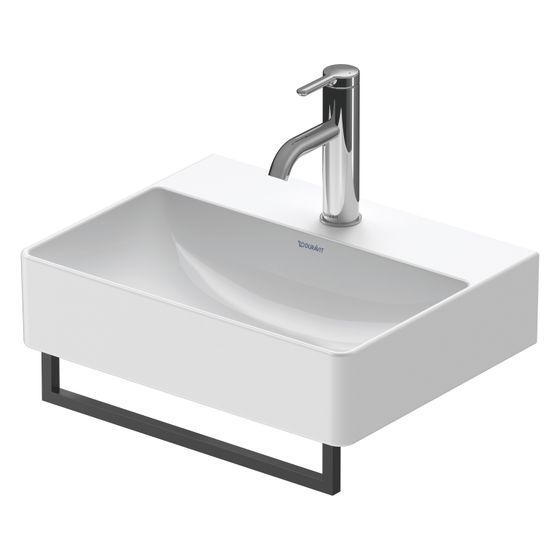 Duravit Universal Handtuchhalter 64x399x71mm, Mattschwarz, Messing, 1 Arm, mit Befestigungsmaterial