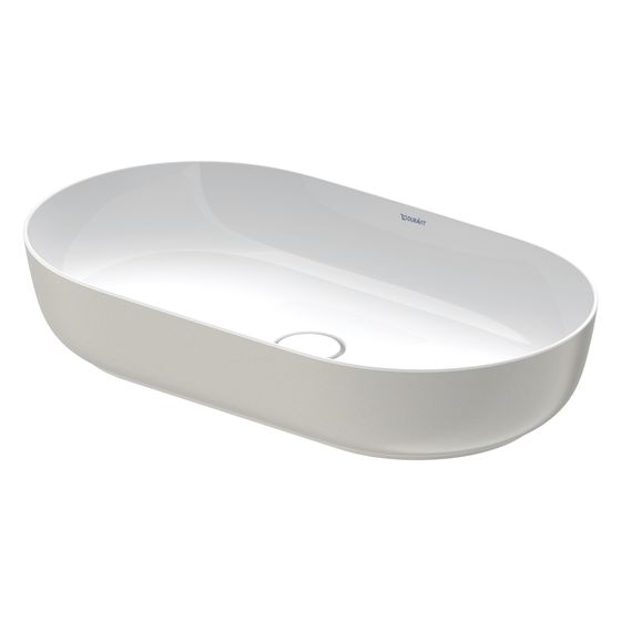 Duravit Luv Aufsatzbecken 700mm Weiß Hochglanz/Grau Seidenmatt, WonderGliss, DuraCeram, Oval, ohne Überlauf und HLB