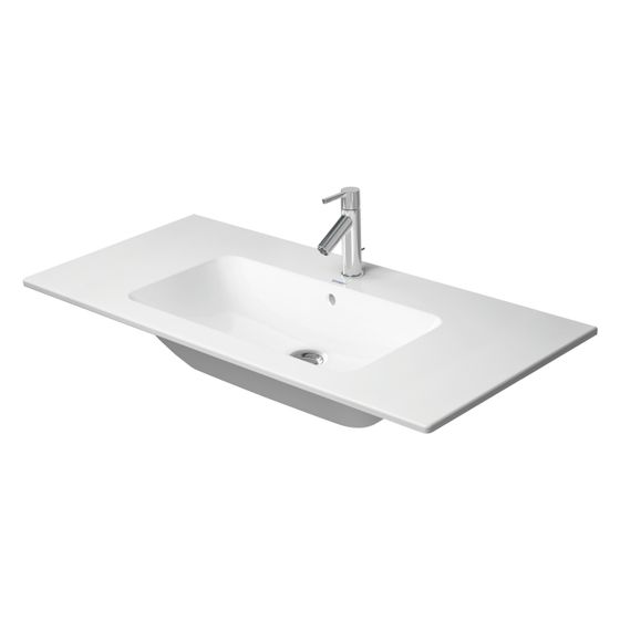 Duravit ME by Starck Waschtisch 490x1030x175mm WonderGliss Weiß SM, Rechteckig, 1 Waschplatz/HL mittig, mit Überlauf