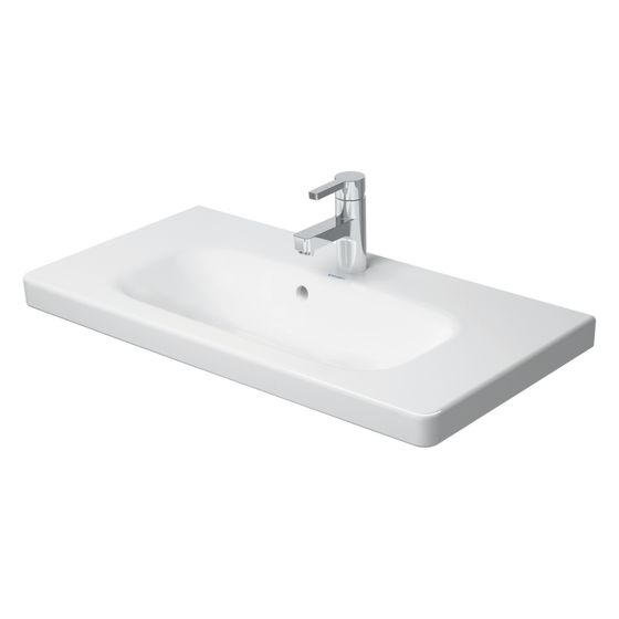 Duravit DuraStyle Waschtisch 400x785x170mm Compact WonderGliss Weiß Hochglanz Rechteckig, 1 Waschplatz/HL mittig, mit Überlauf