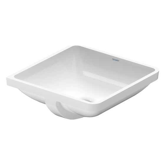 Duravit Starck 3 Einbauwaschtisch 465x465x185mm, Weiß Hochglanz, WonderGliss, ohne HLB, mit Überlauf, Einbau von unten