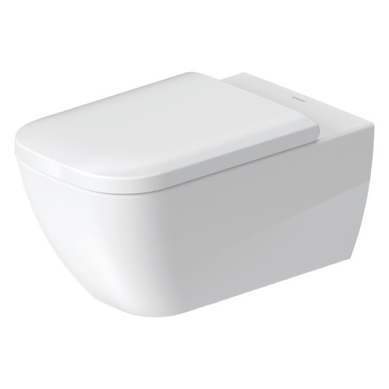 Duravit Happy D.2 Wand-WC 620x365x345mm, Weiß Hochglanz, 4,5l, WonderGliss, Tiefspüler, rimless, waagerecht