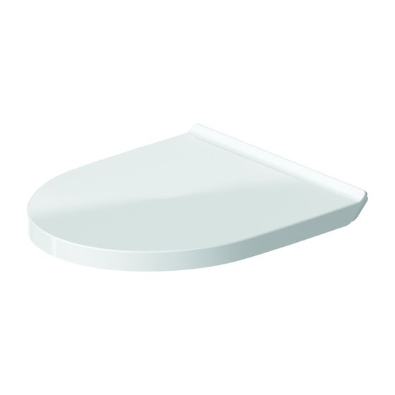 Duravit No.1 WC-Sitz D-shaped Weiß Hochglanz, 373x43x430mm, mit Absenkautomatik, Sitzgarnitur abnehmbar, überlappend