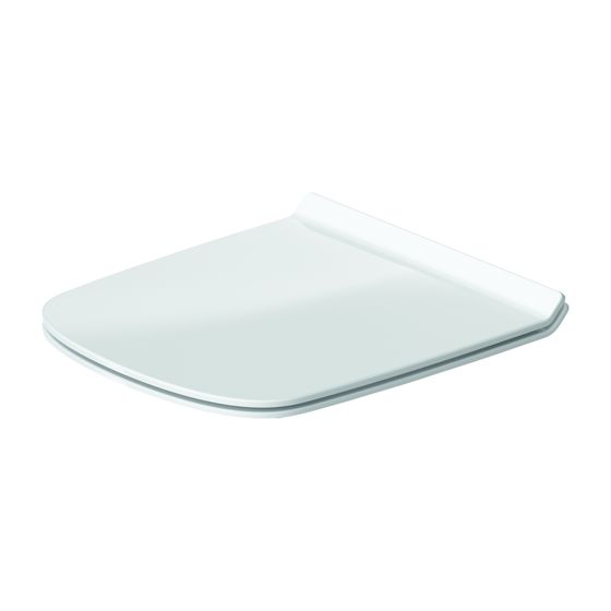 Duravit DuraStyle WC-Sitz D-shaped, Weiß Hochglanz 359x43x423mm, ohne Absenkautomatik, Edelstahl-Scharniere