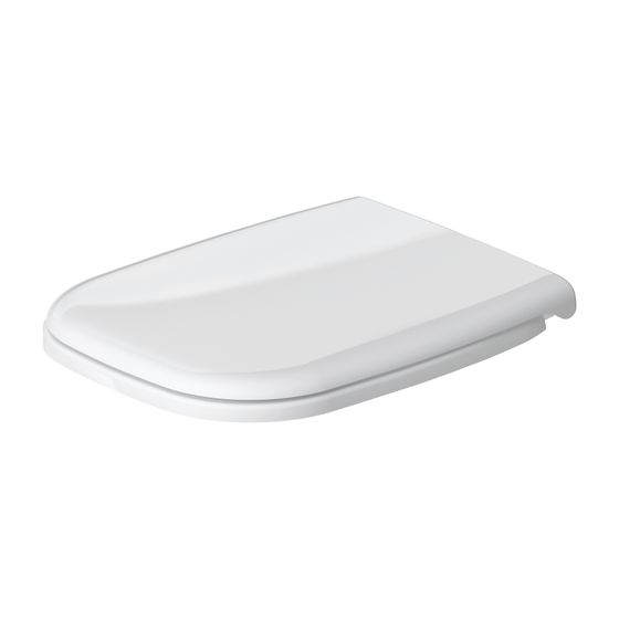 Duravit D-Code WC-Sitz Weiß Hochglanz 360x40x430mm, ohne Absenkautomatik, Edelstahl-Scharniere
