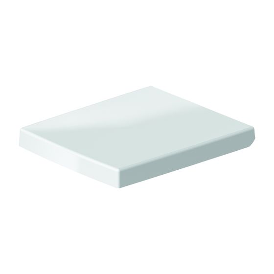 Duravit Vero WC-Sitz Rechteckig, Weiß Hochglanz 340x45x428mm mit Absenkauto. Sitzgarnitur ab. Edelstahl-Scharniere, überlappend