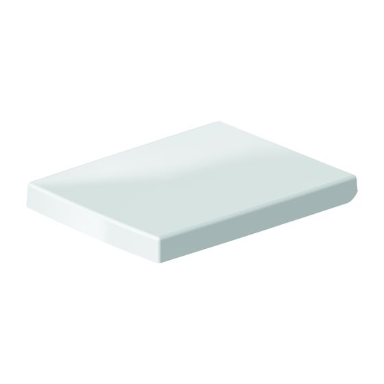 Duravit Vero WC-Sitz Rechteckig, Weiß Hochglanz 374x51x469mm mit Absenkauto. Sitzgarnitur ab. Edelstahl Scharnier verlängert
