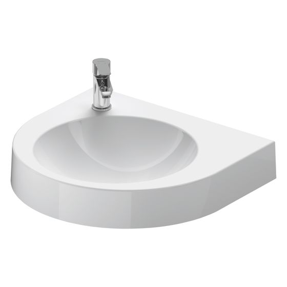 Duravit Architec Waschtisch 520x575x150mm wandhäng., Weiß Hochglanz, Halbrund, 1 Waschplatz mittig, 1 HL L, ohne ÜL