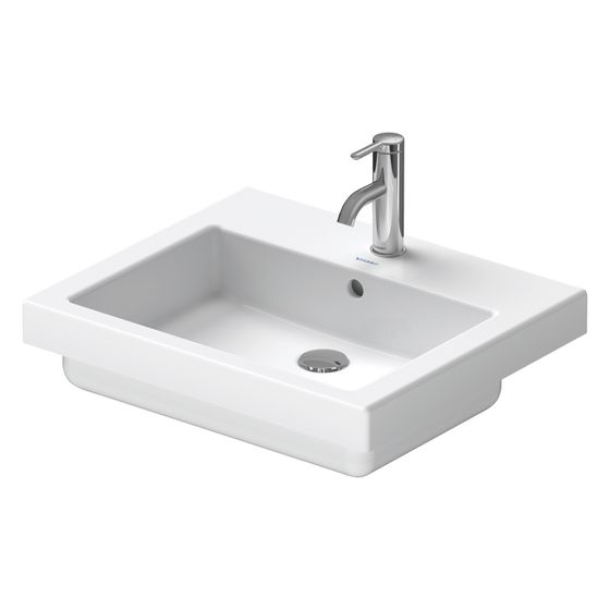 Duravit Vero Einbauwaschtisch 465x550x180mm, Weiß Hochglanz, WonderGliss, 1 HL, mit Überlauf, Einbau von oben
