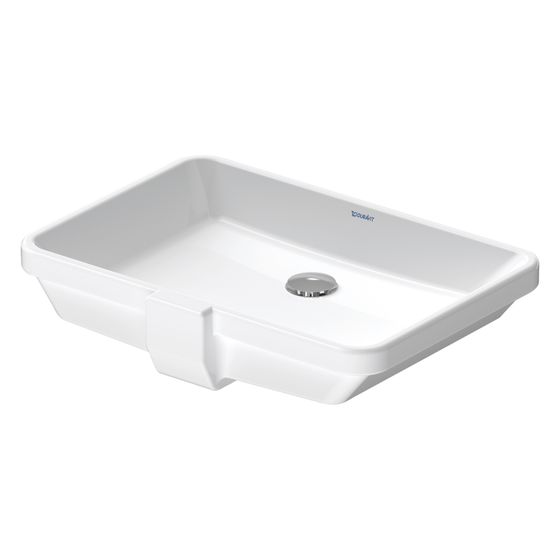 Duravit Design Classics Einbauwaschtisch 380x525x115mm, Weiß Hochglanz, WonderGliss, ohne HLB, mit Überlauf, Einbau von unten