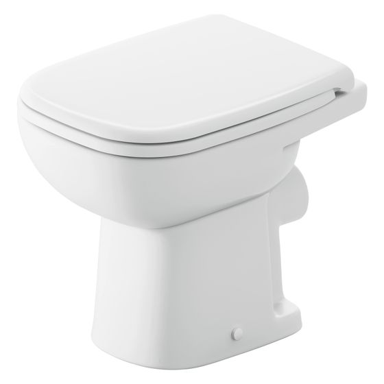 Duravit D-Code Stand WC 480x350x385mm, Weiß Hochglanz, 6l, Tiefspüler, halb offen, waagerecht, Position Hinten
