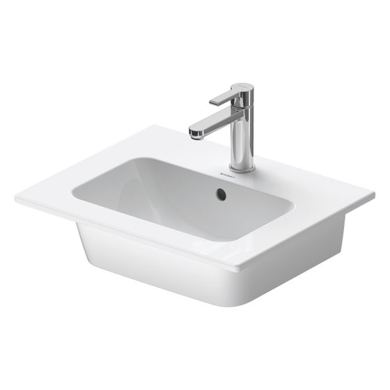 Duravit ME by Starck Waschtisch 430x530x180mm WonderGliss Weiß SM, Rechteckig, 1 Waschplatz/HL mittig, mit Überlauf