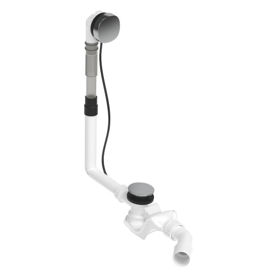 Duravit Ab- und Überlaufgarnitur, Chrom glänzend, Quadroval, Bowdenzuglänge 530mm, d. Ablaufstopfen 52mm