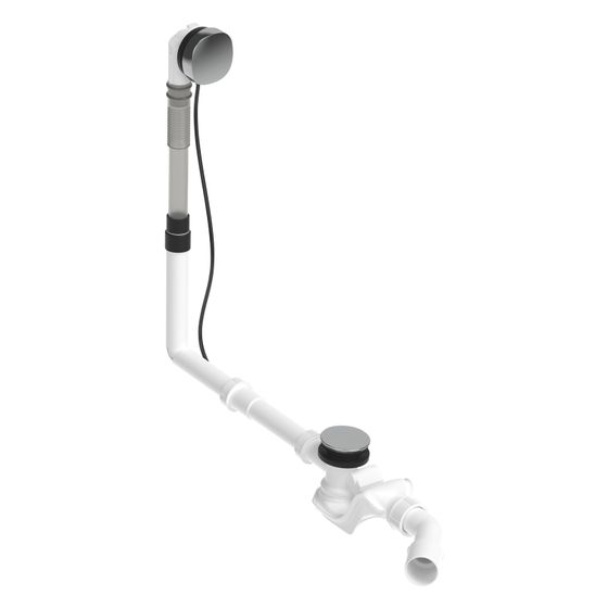 Duravit Ab- und Überlaufgarnitur, Chrom glänzend, Quadroval, Bowdenzuglänge 850mm, d. Ablaufstopfen 52mm
