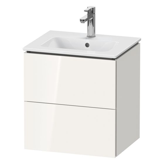 Duravit L-Cube Waschtischunterbau wandh. 421x520x550mm Compact, Eiche Marmoriert Matt, Grifflos, 2 SK