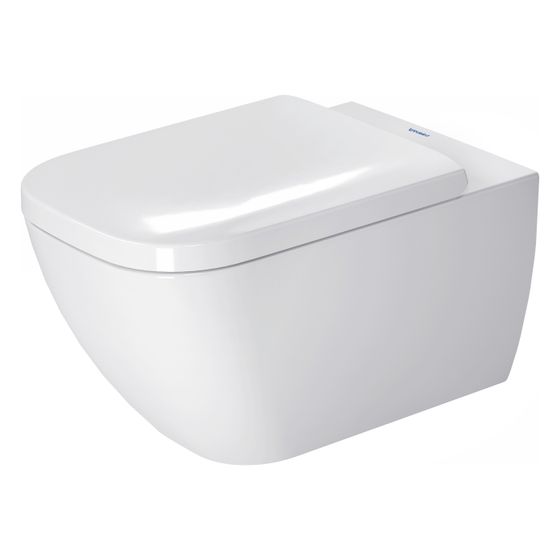 Duravit Happy D.2 Wand-WC 540x365x335mm, Weiß Hochglanz, 4,5l, WonderGliss, Tiefspüler, geschlossen, waagerecht