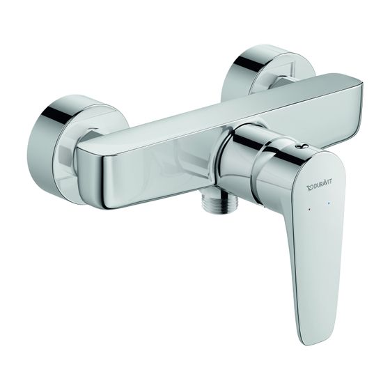 Duravit B.1 Einhebel-Brausemischer Aufputz, Chrom HG, Keramikm. Ausladung 133 mm, S-Ansch.1/2
