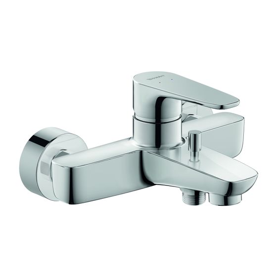 Duravit B.1 Einhebel-Wannenmischer Aufputz, Chrom, 20,5l/min, S-Anschlüsse 1/2