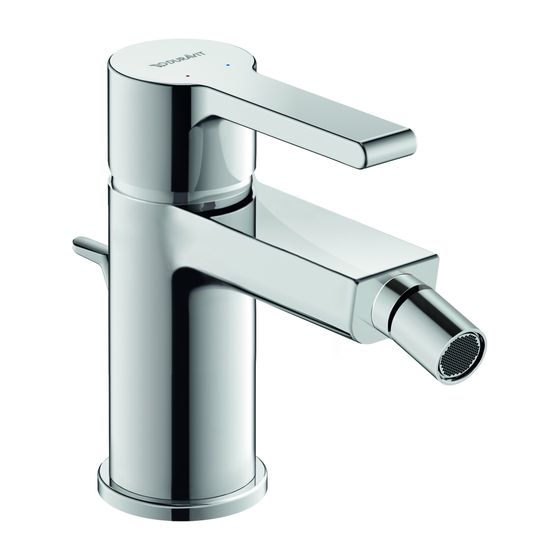 Duravit B.2 Einhebel-Bidetmischer, Chrom HG, Standmontage, Ausladung 127mm, Chrom, Höhe 131mm, 127mm, 5l/min, mit Garnitur