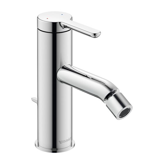 Duravit C.1 Einhebel-Bidetmischer, Chrom HG, Standmontage, Ausladung 121mm, Chrom, Höhe 155mm, Ausladung 121mm, 5l/min